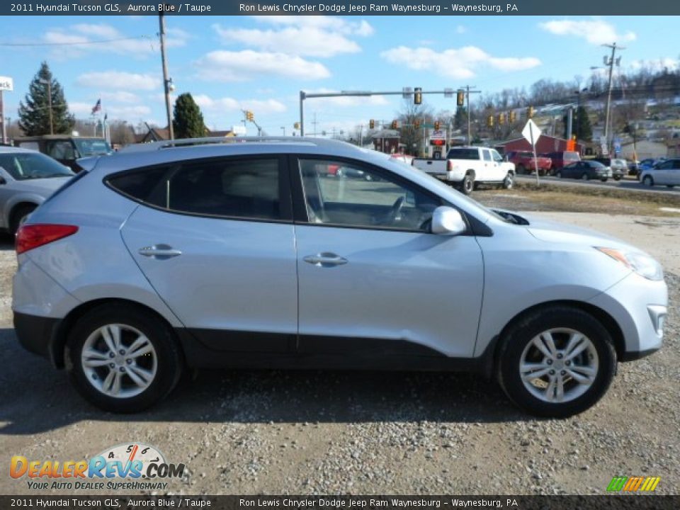 2011 Hyundai Tucson GLS Aurora Blue / Taupe Photo #6