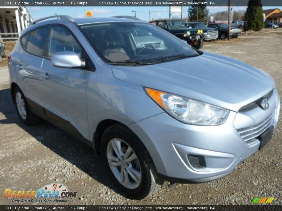 2011 Hyundai Tucson GLS Aurora Blue / Taupe Photo #7