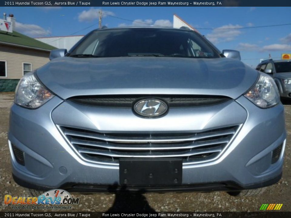 2011 Hyundai Tucson GLS Aurora Blue / Taupe Photo #8