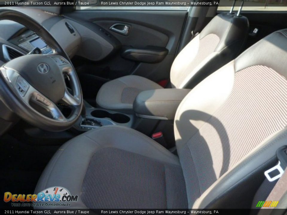 2011 Hyundai Tucson GLS Aurora Blue / Taupe Photo #10