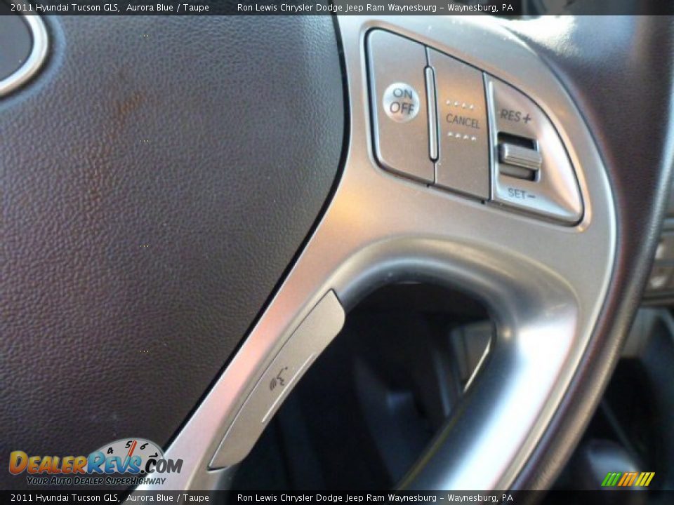 2011 Hyundai Tucson GLS Aurora Blue / Taupe Photo #15