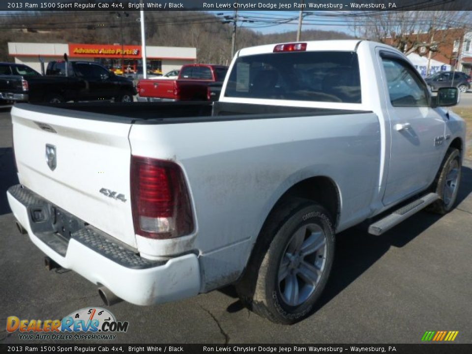 2013 Ram 1500 Sport Regular Cab 4x4 Bright White / Black Photo #6