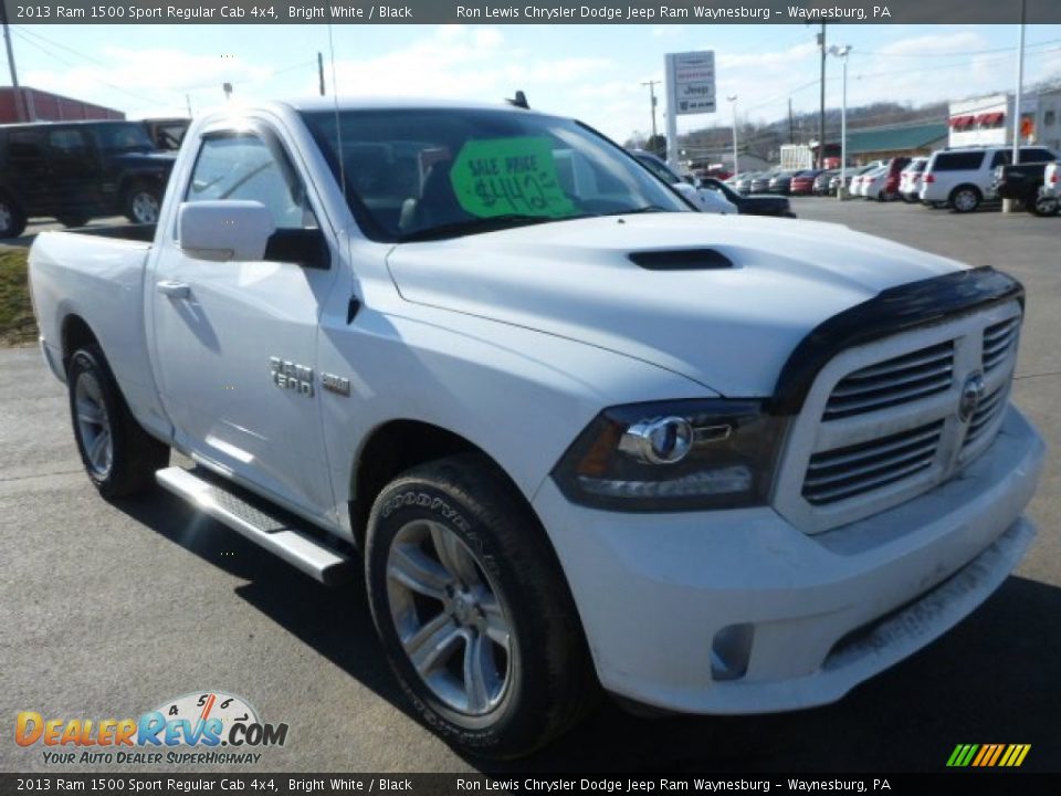 2013 Ram 1500 Sport Regular Cab 4x4 Bright White / Black Photo #8