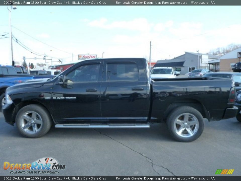 2012 Dodge Ram 1500 Sport Crew Cab 4x4 Black / Dark Slate Gray Photo #2