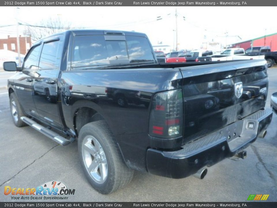 2012 Dodge Ram 1500 Sport Crew Cab 4x4 Black / Dark Slate Gray Photo #3