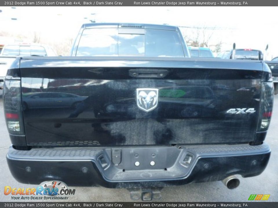 2012 Dodge Ram 1500 Sport Crew Cab 4x4 Black / Dark Slate Gray Photo #4
