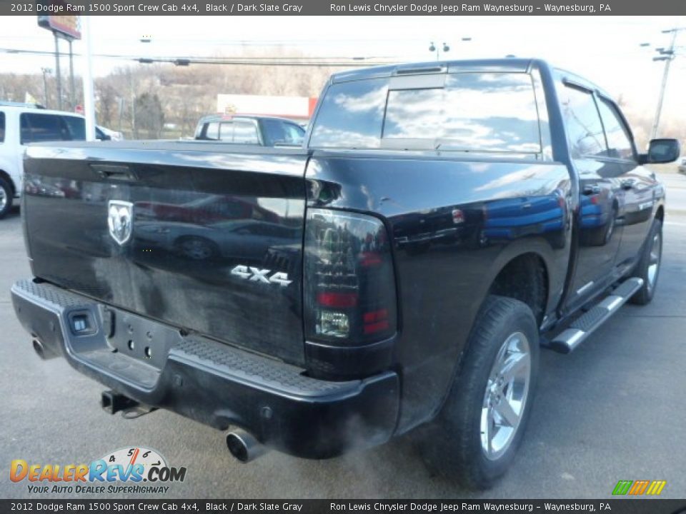 2012 Dodge Ram 1500 Sport Crew Cab 4x4 Black / Dark Slate Gray Photo #6
