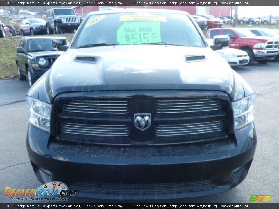 2012 Dodge Ram 1500 Sport Crew Cab 4x4 Black / Dark Slate Gray Photo #8