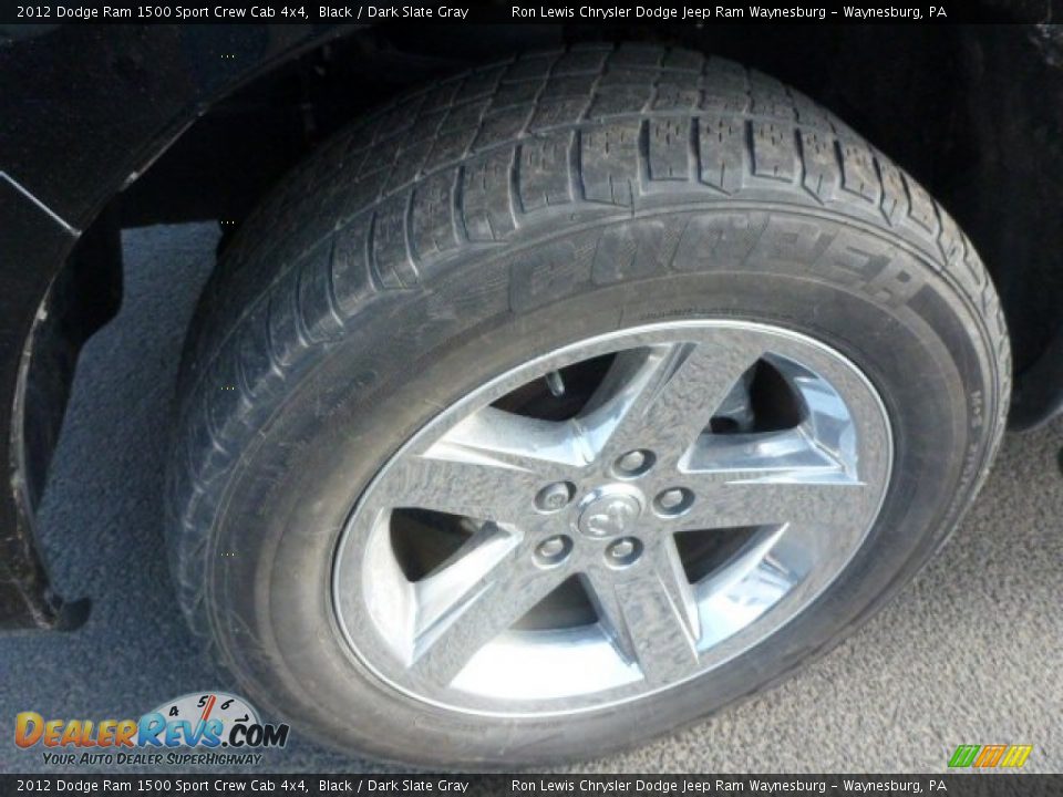 2012 Dodge Ram 1500 Sport Crew Cab 4x4 Black / Dark Slate Gray Photo #9