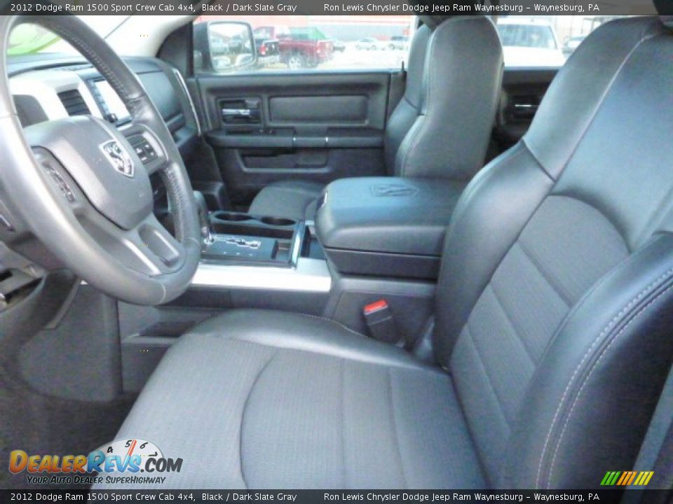 2012 Dodge Ram 1500 Sport Crew Cab 4x4 Black / Dark Slate Gray Photo #10