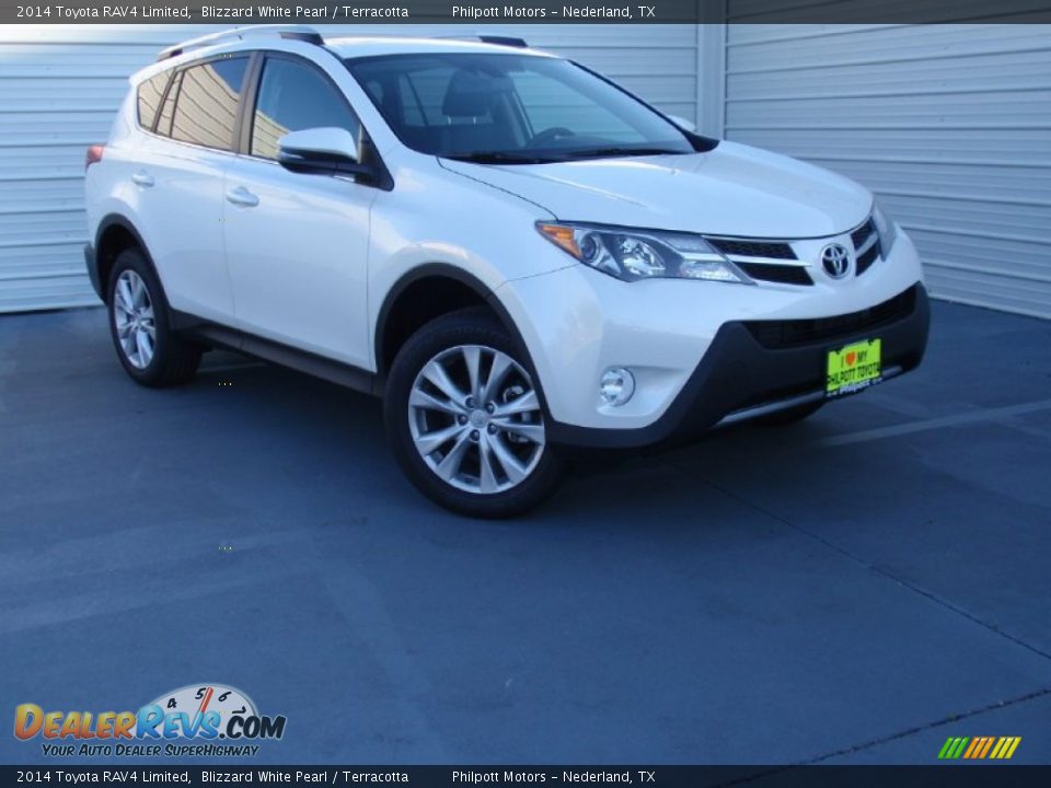 2014 Toyota RAV4 Limited Blizzard White Pearl / Terracotta Photo #1