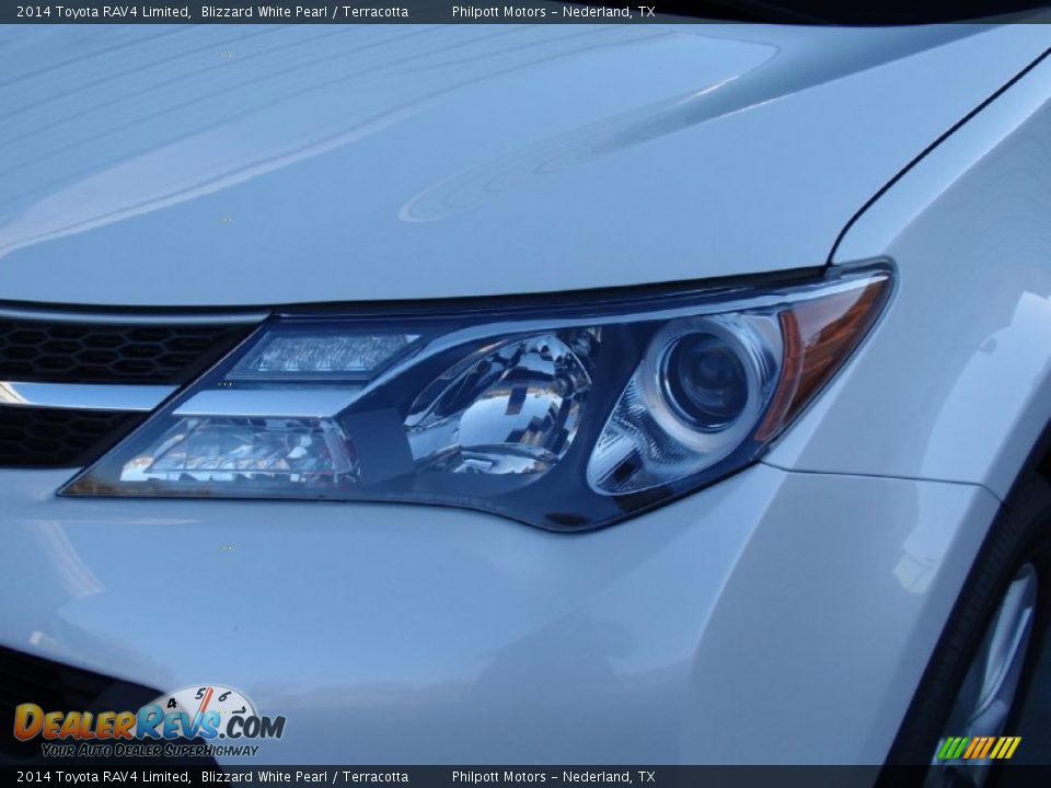 2014 Toyota RAV4 Limited Blizzard White Pearl / Terracotta Photo #9