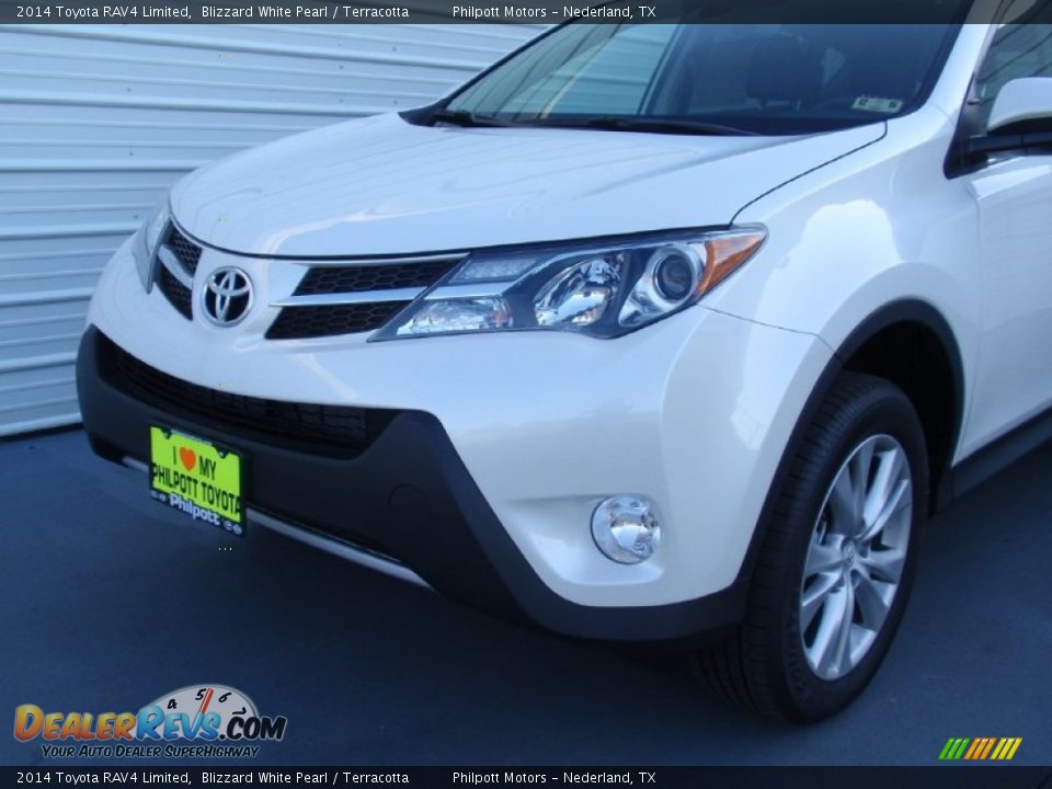 2014 Toyota RAV4 Limited Blizzard White Pearl / Terracotta Photo #11