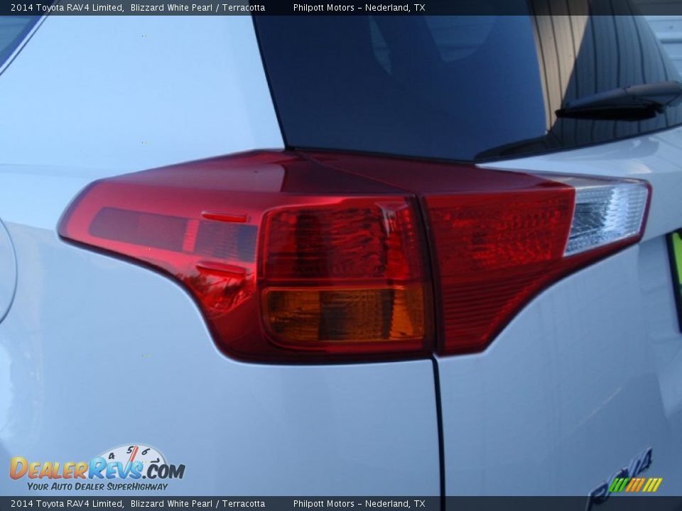 2014 Toyota RAV4 Limited Blizzard White Pearl / Terracotta Photo #13