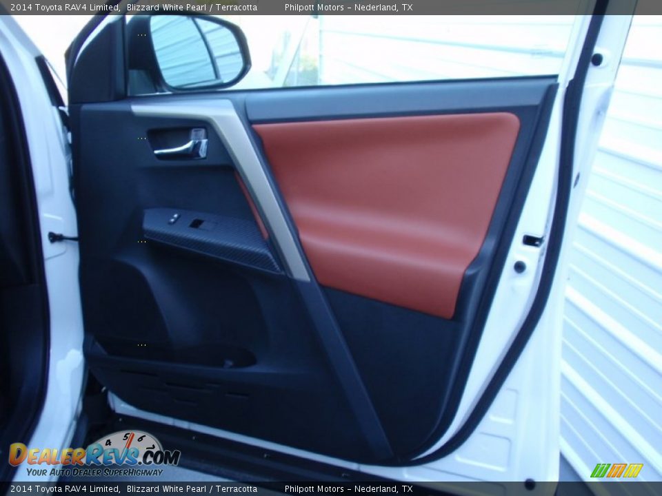 2014 Toyota RAV4 Limited Blizzard White Pearl / Terracotta Photo #17