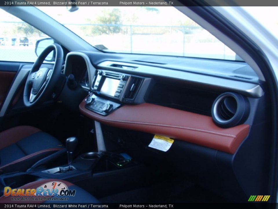 2014 Toyota RAV4 Limited Blizzard White Pearl / Terracotta Photo #18