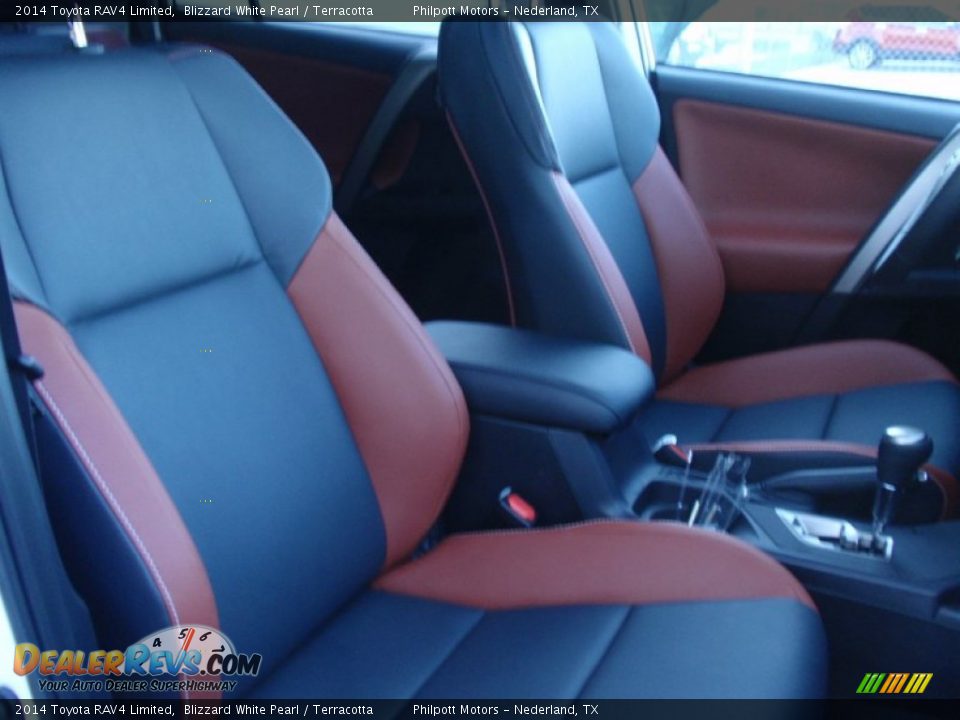 2014 Toyota RAV4 Limited Blizzard White Pearl / Terracotta Photo #19