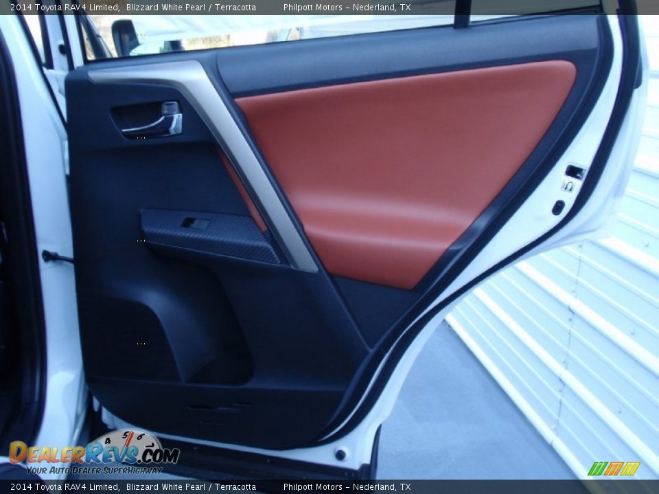 2014 Toyota RAV4 Limited Blizzard White Pearl / Terracotta Photo #20