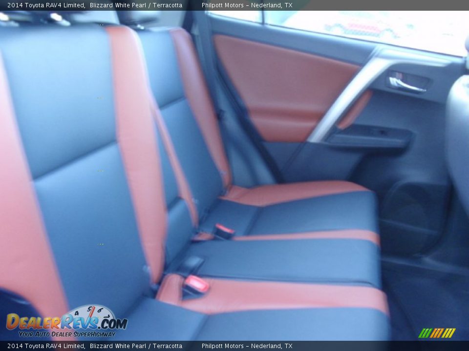2014 Toyota RAV4 Limited Blizzard White Pearl / Terracotta Photo #22