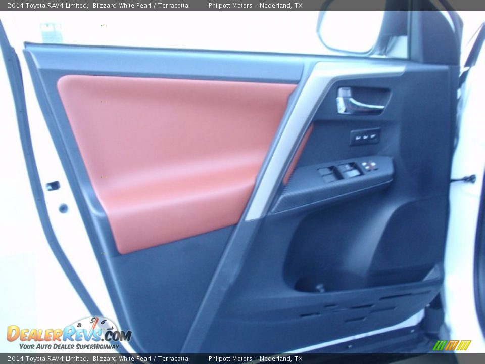 2014 Toyota RAV4 Limited Blizzard White Pearl / Terracotta Photo #26