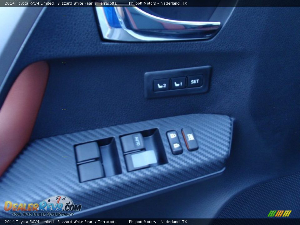 2014 Toyota RAV4 Limited Blizzard White Pearl / Terracotta Photo #27