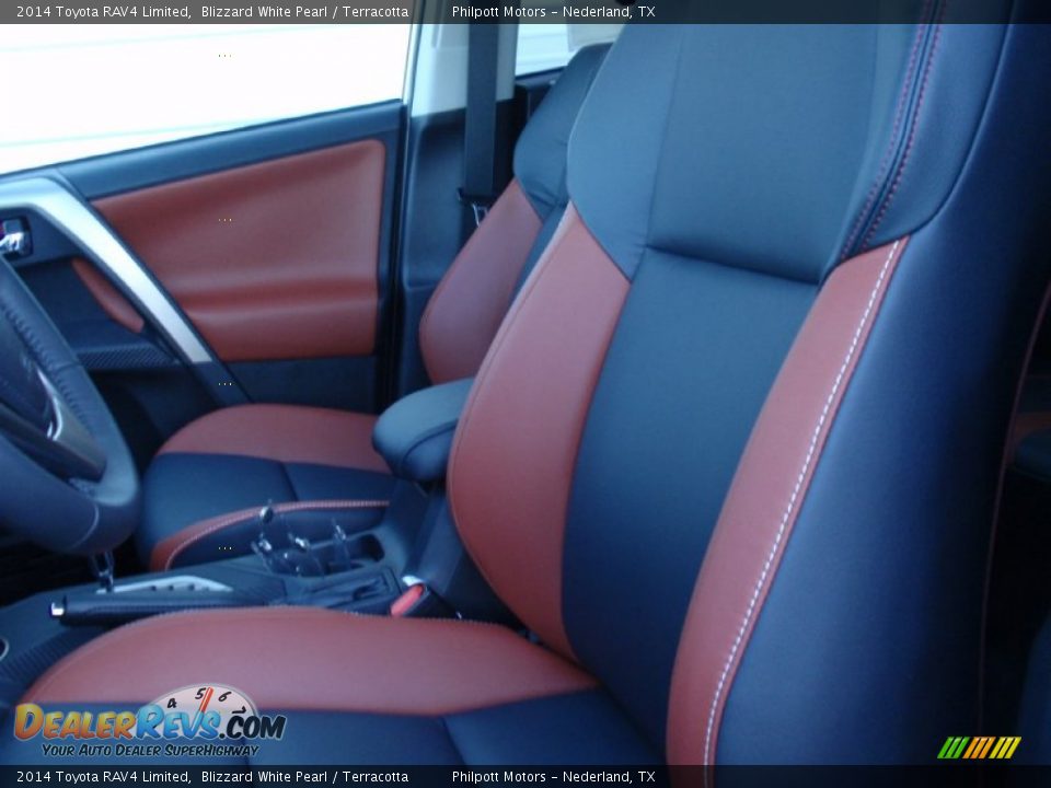 2014 Toyota RAV4 Limited Blizzard White Pearl / Terracotta Photo #29
