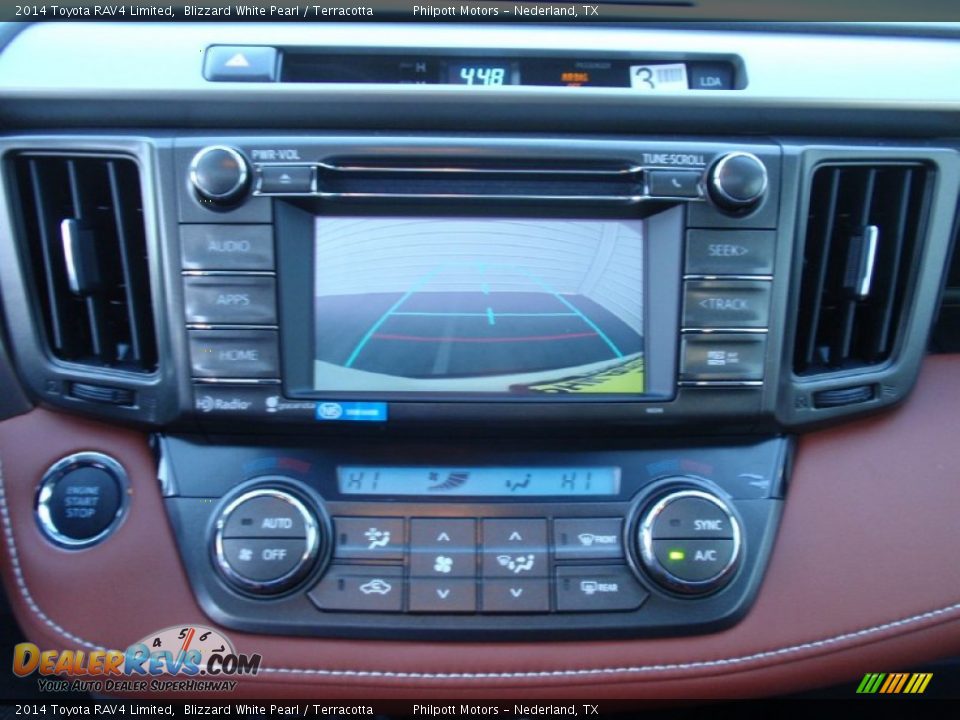 2014 Toyota RAV4 Limited Blizzard White Pearl / Terracotta Photo #33