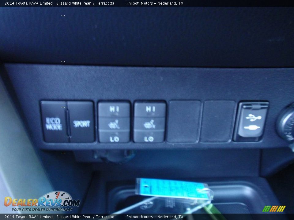 2014 Toyota RAV4 Limited Blizzard White Pearl / Terracotta Photo #34