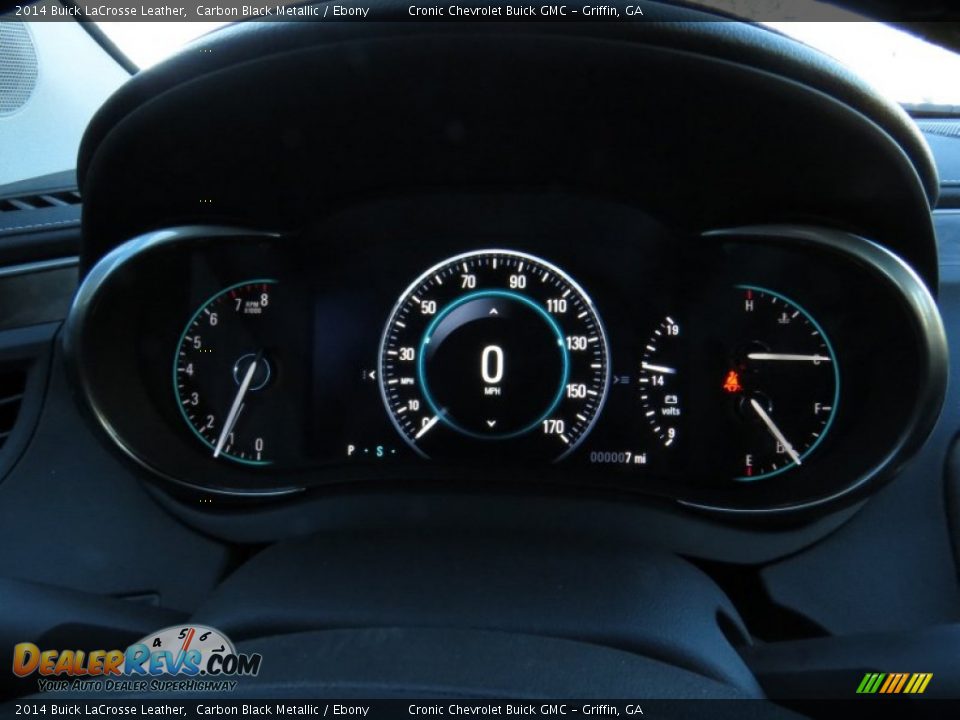 2014 Buick LaCrosse Leather Carbon Black Metallic / Ebony Photo #14