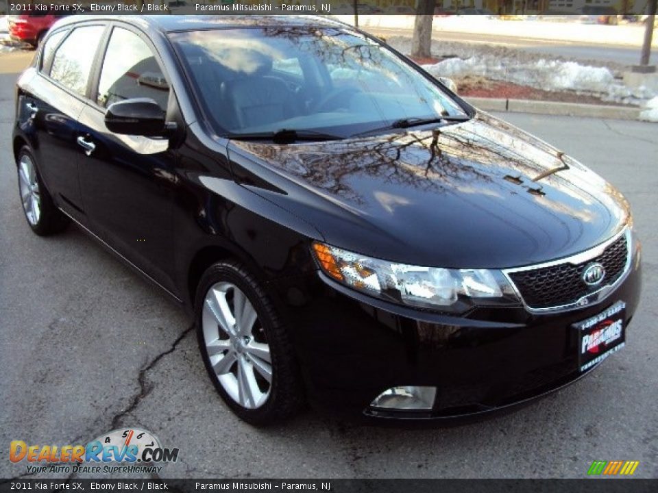 2011 Kia Forte SX Ebony Black / Black Photo #1