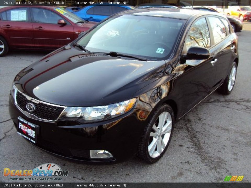 2011 Kia Forte SX Ebony Black / Black Photo #10