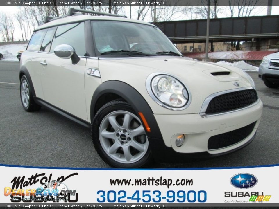 2009 Mini Cooper S Clubman Pepper White / Black/Grey Photo #1