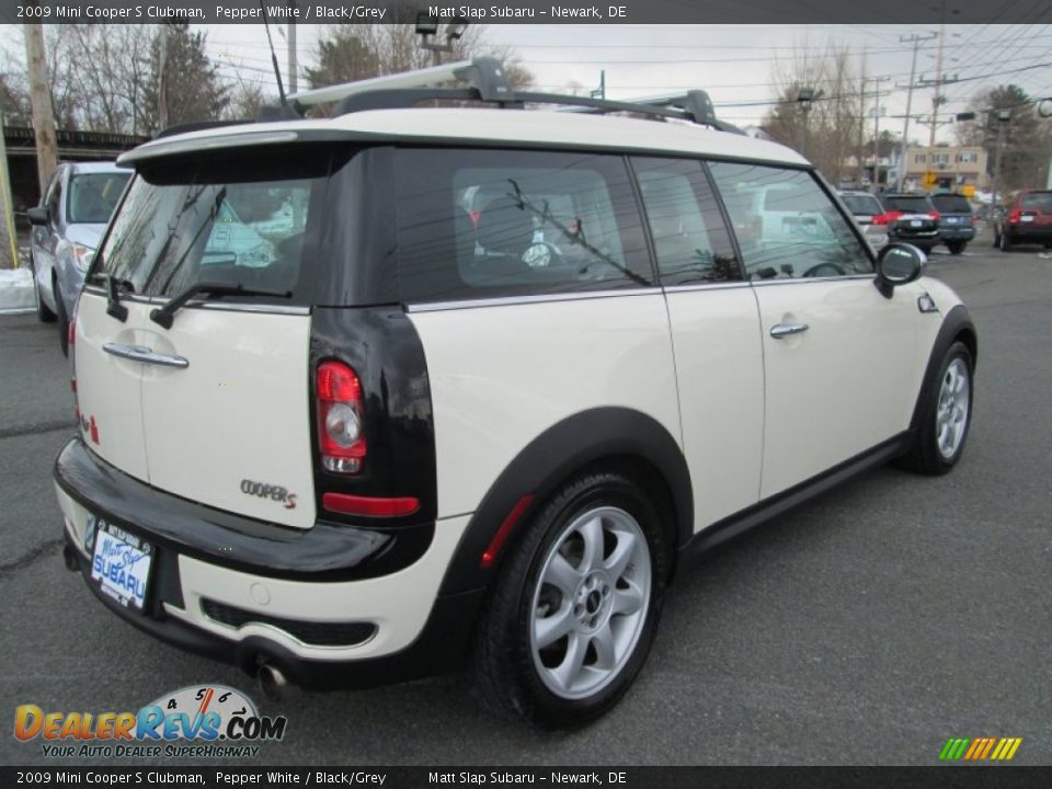 2009 Mini Cooper S Clubman Pepper White / Black/Grey Photo #6