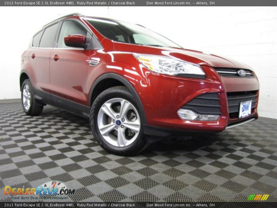 2013 Ford Escape SE 2.0L EcoBoost 4WD Ruby Red Metallic / Charcoal Black Photo #1