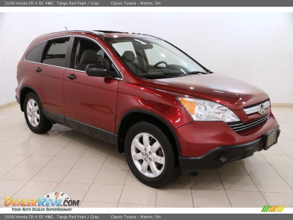 2008 Honda CR-V EX 4WD Tango Red Pearl / Gray Photo #1
