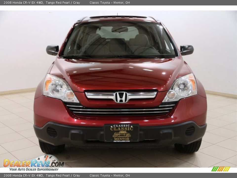 2008 Honda CR-V EX 4WD Tango Red Pearl / Gray Photo #2