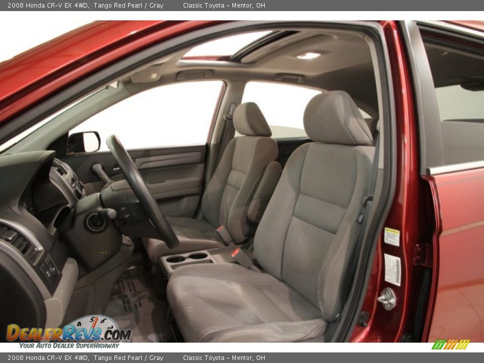 2008 Honda CR-V EX 4WD Tango Red Pearl / Gray Photo #7