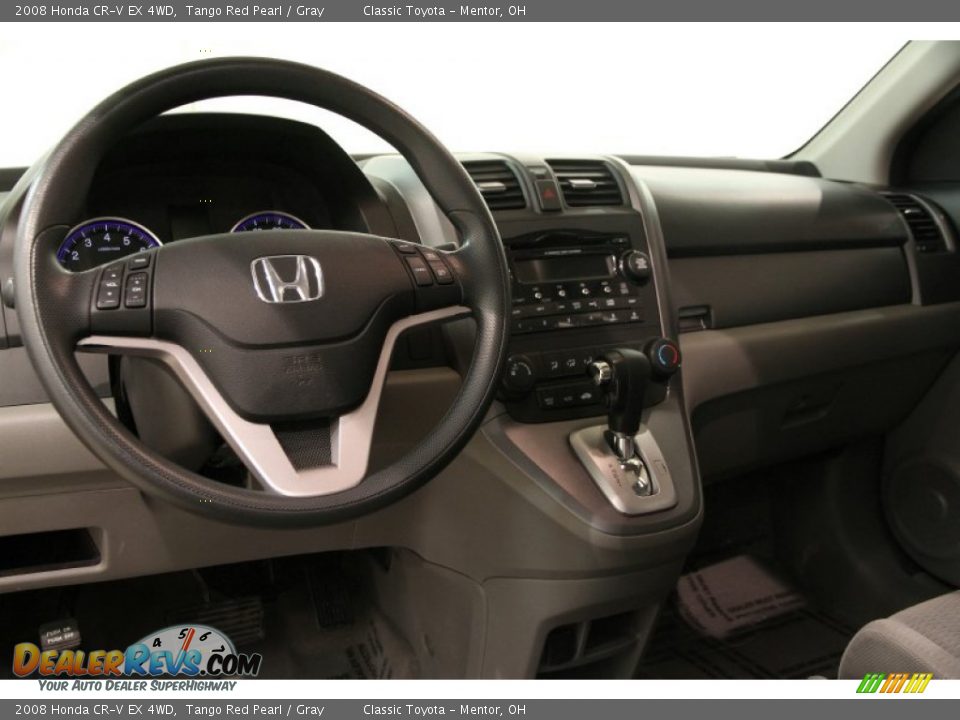 2008 Honda CR-V EX 4WD Tango Red Pearl / Gray Photo #8