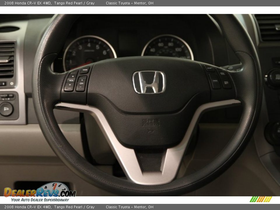 2008 Honda CR-V EX 4WD Tango Red Pearl / Gray Photo #9