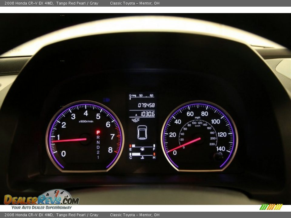 2008 Honda CR-V EX 4WD Tango Red Pearl / Gray Photo #10
