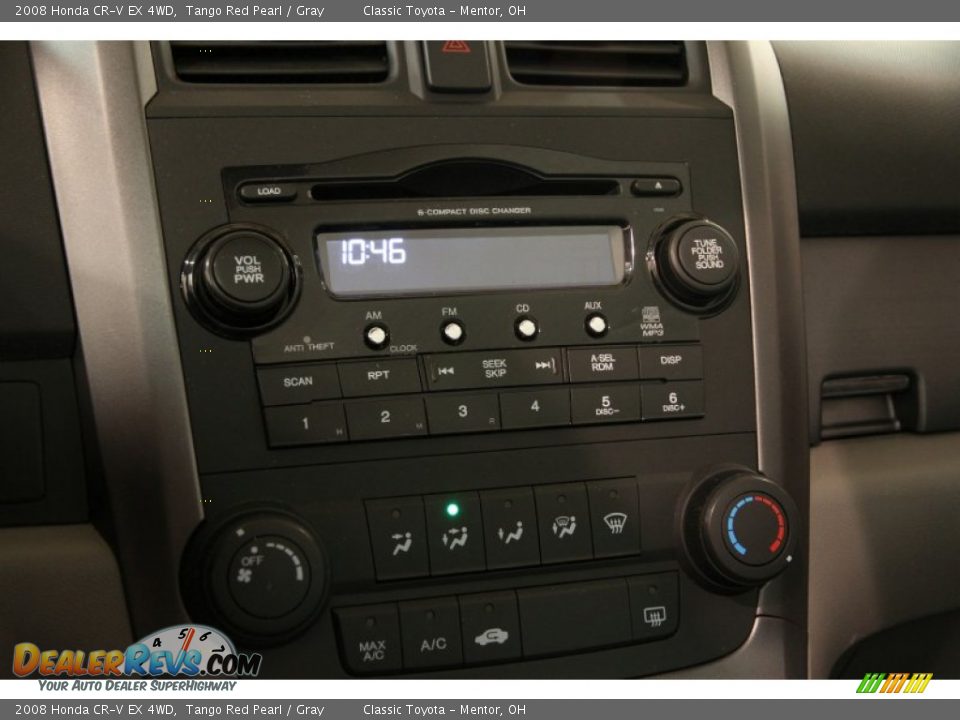 2008 Honda CR-V EX 4WD Tango Red Pearl / Gray Photo #12