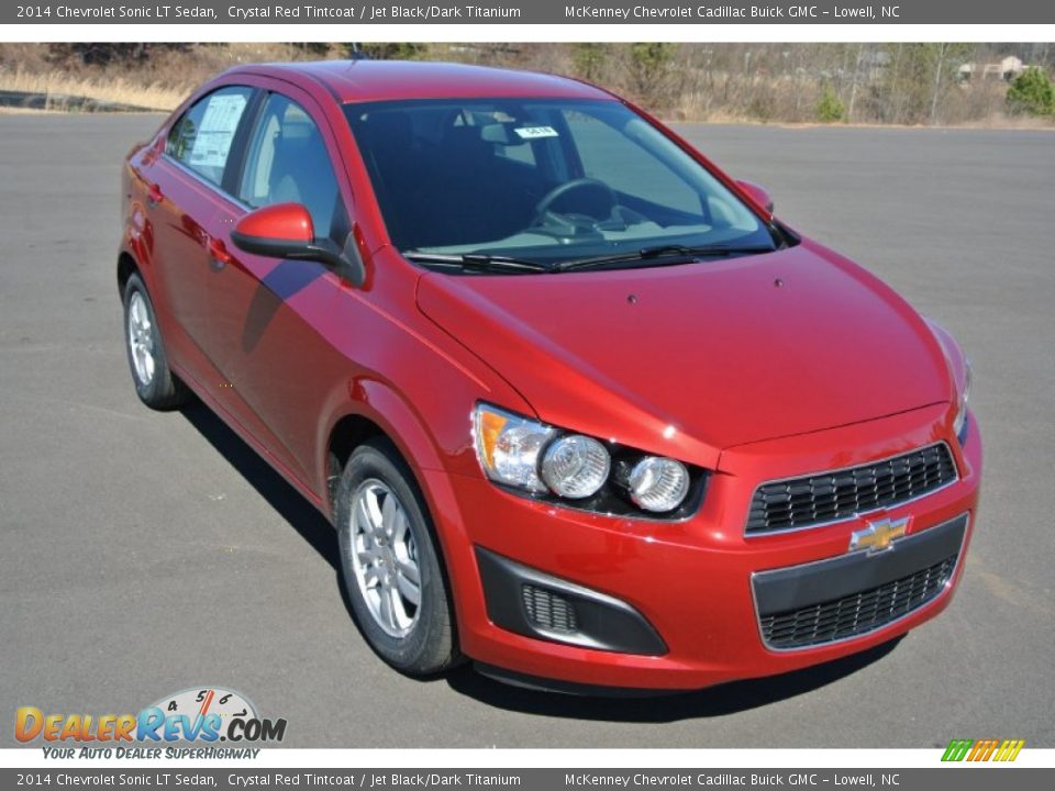 2014 Chevrolet Sonic LT Sedan Crystal Red Tintcoat / Jet Black/Dark Titanium Photo #1