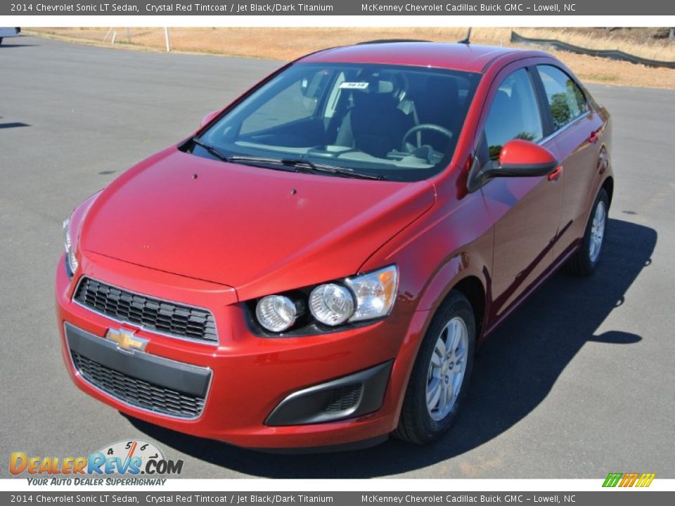 2014 Chevrolet Sonic LT Sedan Crystal Red Tintcoat / Jet Black/Dark Titanium Photo #2