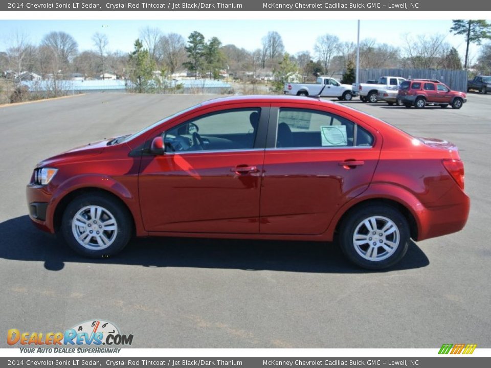 2014 Chevrolet Sonic LT Sedan Crystal Red Tintcoat / Jet Black/Dark Titanium Photo #3