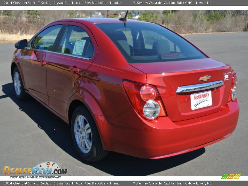 2014 Chevrolet Sonic LT Sedan Crystal Red Tintcoat / Jet Black/Dark Titanium Photo #4