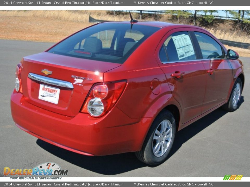 2014 Chevrolet Sonic LT Sedan Crystal Red Tintcoat / Jet Black/Dark Titanium Photo #5
