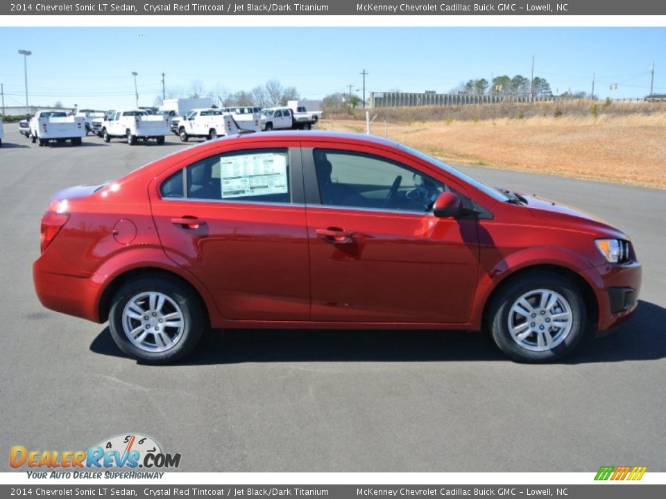 2014 Chevrolet Sonic LT Sedan Crystal Red Tintcoat / Jet Black/Dark Titanium Photo #6