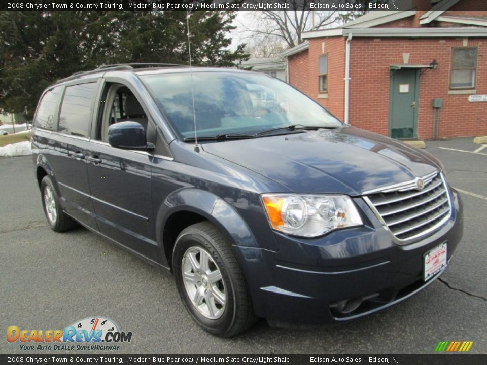 2008 Chrysler Town & Country Touring Modern Blue Pearlcoat / Medium Slate Gray/Light Shale Photo #13