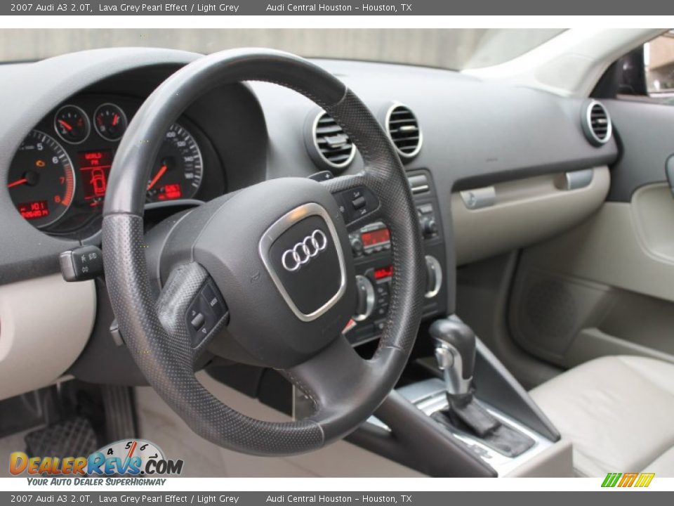 2007 Audi A3 2.0T Lava Grey Pearl Effect / Light Grey Photo #15