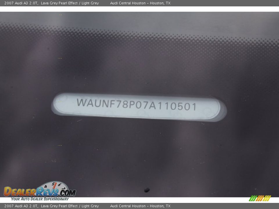 2007 Audi A3 2.0T Lava Grey Pearl Effect / Light Grey Photo #28